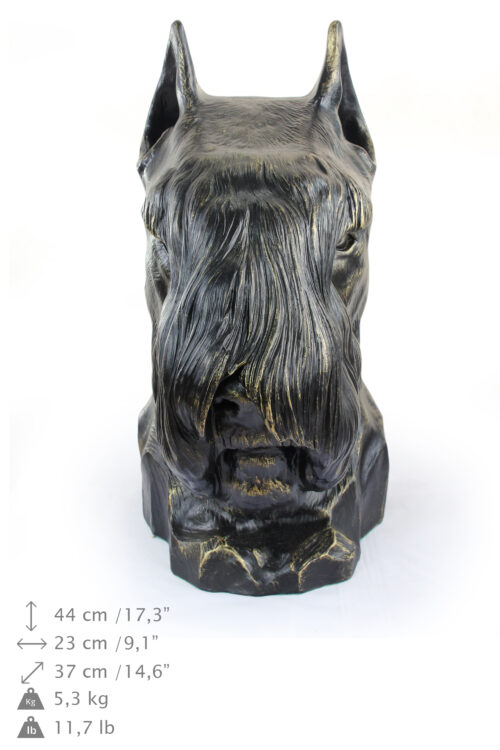 Urne pour cendres de Schnauzer - buste de chien pour jardin – Image 13